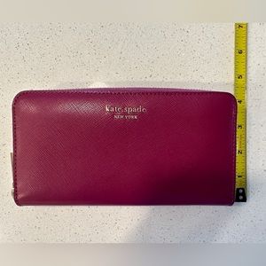 Kate Spade Spencer Zip-around Continental Wallet (deep raspberry)